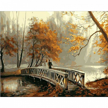 Картина по номерам Picasso Мост в осеннем парке PC4050335