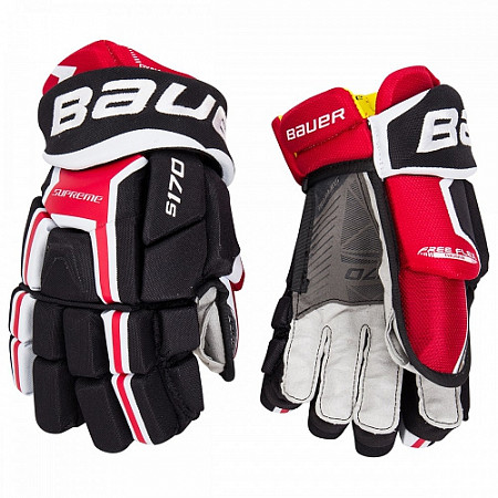 Перчатки хоккейные Bauer Supreme 170 Sr Black/Red
