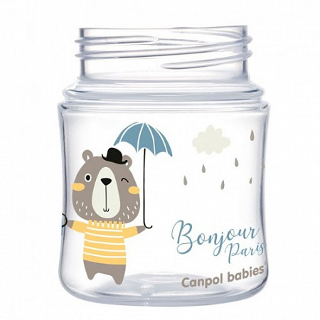 Антиколиковая бутылочка для кормления Canpol babies Easy Start BONJOUR PARIS с широким горлышком 120 мл., 0+ мес. (35/231_blu) blue