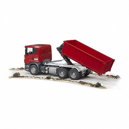 Игрушка Bruder Самосвал-контейнеровоз Scania (подходит модуль со звуком и светом "H") 03-522