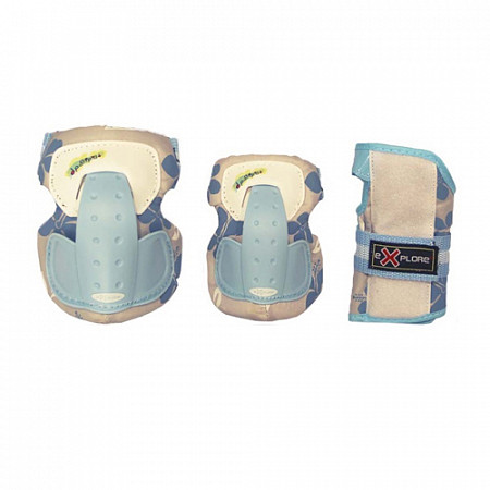 Комплект защиты для роликовых коньков Amigo Secure Blue