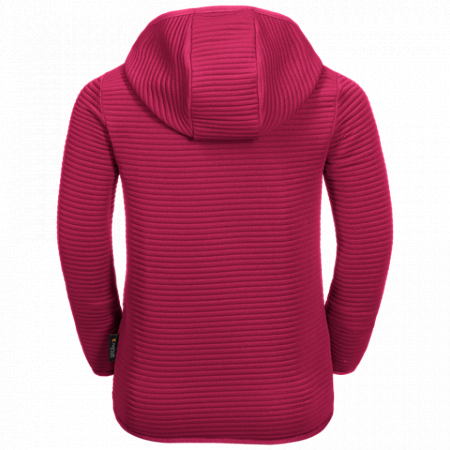 На картинке изображен Джемпер детский Jack Wolfskin Modesto Hoody Kids azalea red Джемпер детский Jack Wolfskin Modesto Hoody Kids azalea red