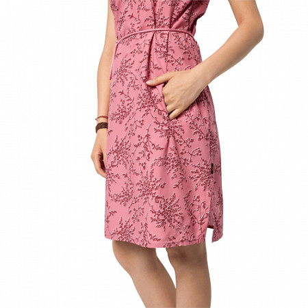 Платье летнее женское Jack Wolfskin Tioga Road Print Dress rose quartz all over