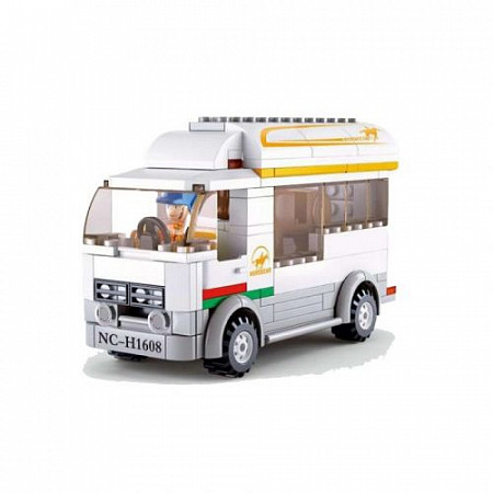 На картинке изображен Конструктор Sluban Трейлер для лошадки M38-B0559 Конструктор Sluban Трейлер для лошадки M38-B0559