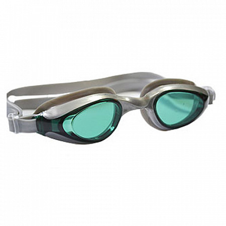 Очки для плавания с зелеными линзами G529 grey