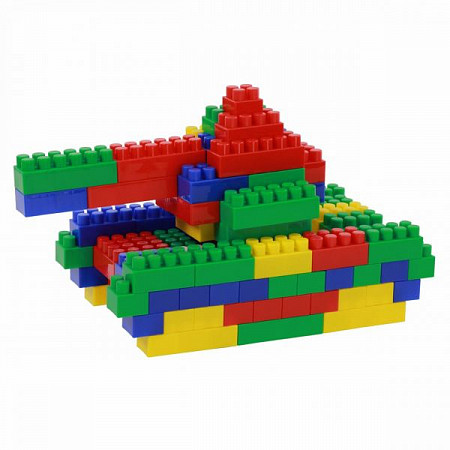 Конструктор Полесье Строитель 174 элемента в контейнере 50557