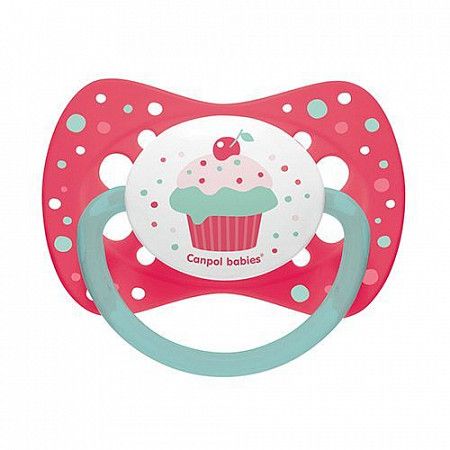 Пустышка Canpol babies Wild Nature Силиконовая Симметричная 6-18 мес., 2 шт. (23/955) coral