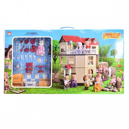 На картинке изображен Набор игровой Hyq "Домик" Happy Family 012-10 Набор игровой Hyq "Домик" Happy Family 012-10