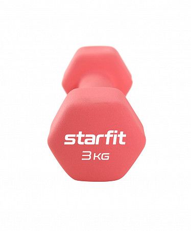 Гантель неопреновая Starfit Core DB-201 3 кг 2 шт coral