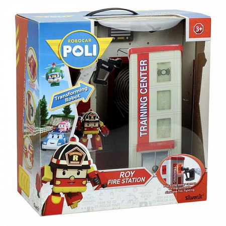 Игровой набор Robocar Poli Пожарная станция с фигуркой Рой 83409