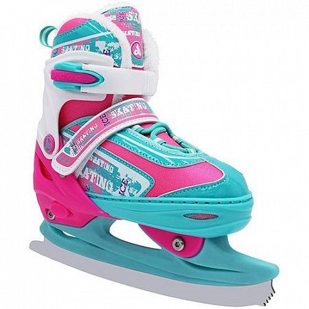 На картинке изображен Раздвижные коньки Alpha Caprice Player blue/pink Раздвижные коньки Alpha Caprice Player blue/pink