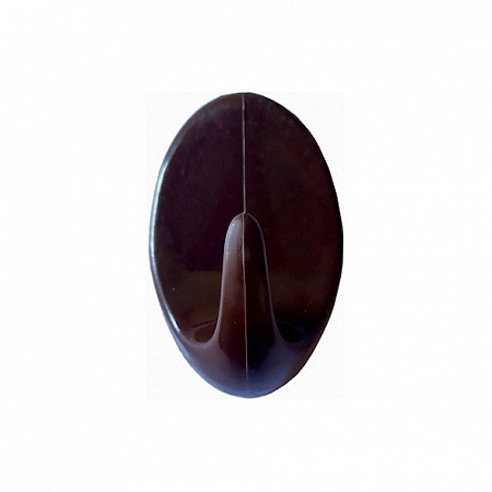 Крючок-вешалка Gardenplast самоклеющийся, однорожковый, 5 шт chocolate 28004