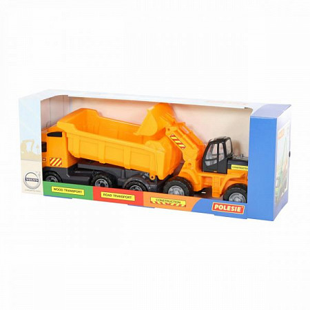 Набор Полесье Volvo автомобиль-самосвал и трактор-погрузчик 0384