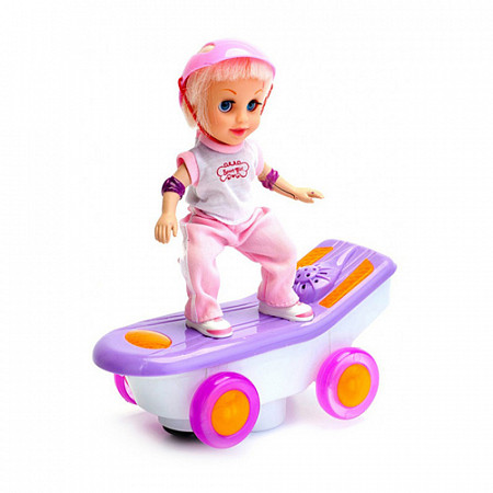 На картинке изображен Кукла-скейтбордистка Bradex Молли DE 0164 Кукла-скейтбордистка Bradex Молли DE 0164