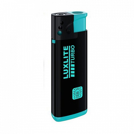 Зажигалка пьезо многоразовая Led Black SP XHD90 turquoise