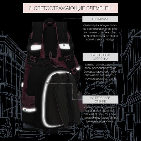 Рюкзак школьный GRIZZLY RAz-186-8 /3 grey