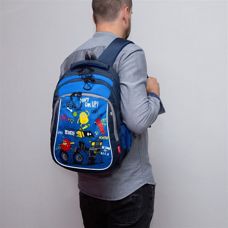 Рюкзак школьный GRIZZLY RB-052-3 /1 blue