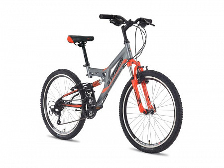 На картинке изображен Велосипед Stinger Highlander 24" (2018) Grey Велосипед Stinger Highlander 24" (2018) Grey
