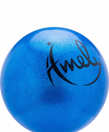 Мяч для художественной с насыщенными блестками Amely AGB-303 19 см blue