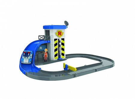 Игрушка Robocar Poli Набор Подъемник с металлической машинкой Поли и фигуркой Джин 83316