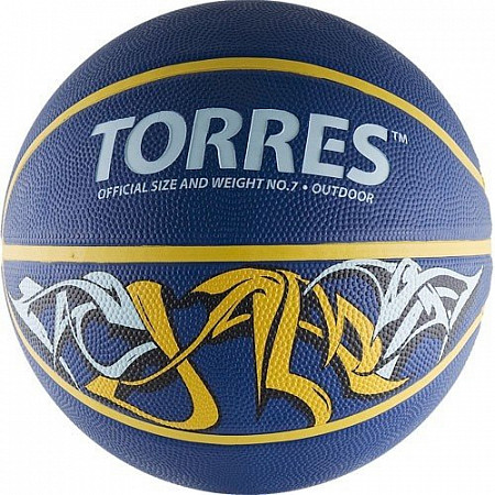 Мяч баскетбольный Torres Jam B00047 blue/yellow