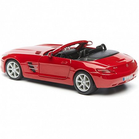 На картинке изображен Коллекционная машина Bburago 1:32 Mercedes-Benz SLS AMG Cabrio (18-43035) Red Коллекционная машина Bburago 1:32 Mercedes-Benz SLS AMG Cabrio (18-43035) Red