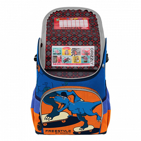 Рюкзак школьный GRIZZLY RAn-083-5 /1 orange/blue