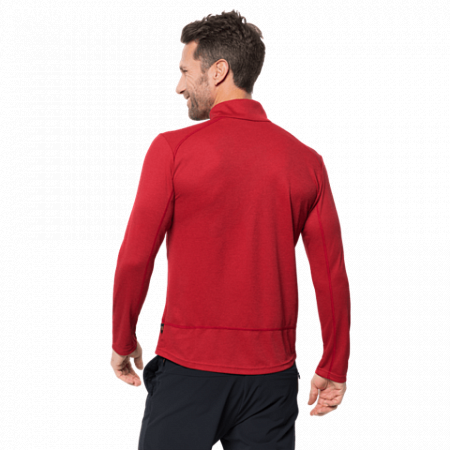 Пуловер мужский Jack Wolfskin Sky Range Halfzip M red lacquer