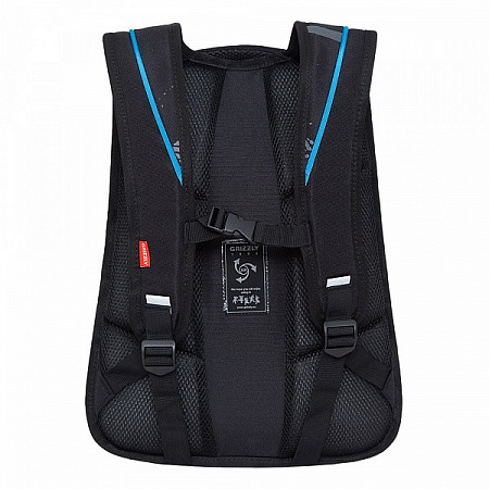 Рюкзак школьный GRIZZLY RU-138-1 /1 black/blue