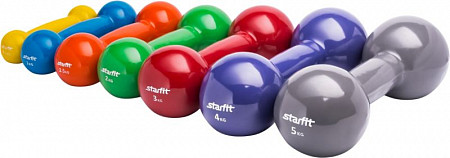 Гантель виниловая Starfit DB-102 3 кг dark red