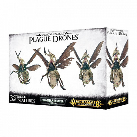 На картинке изображен Фигурки Games Workshop Warhammer: Daemons of Nurgle Plague Drones 97-21 Фигурки Games Workshop Warhammer: Daemons of Nurgle Plague Drones 97-21