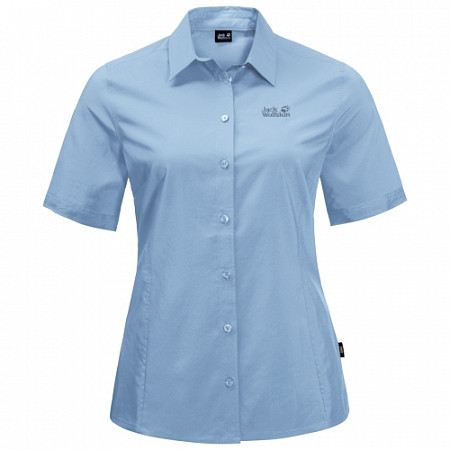 На картинке изображен Рубашка женская Jack Wolfskin Sonora Shirt W ice blue Рубашка женская Jack Wolfskin Sonora Shirt W ice blue
