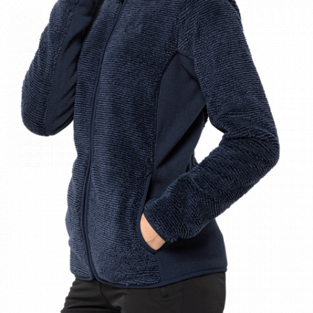 Джемпер женский Jack Wolfskin Pine Leaf Jacket Women midnight blue stripes