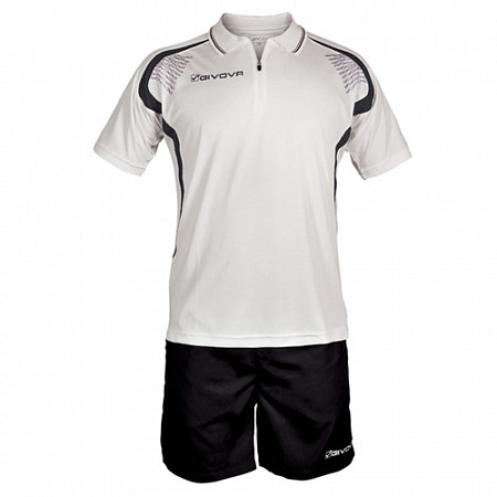 Футбольная форма Givova Kit Easy KIT034 white/black