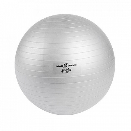 Мяч гимнастический для фитнеса (фитбол) Mad Wave Anti burst gym ball 65 см gray