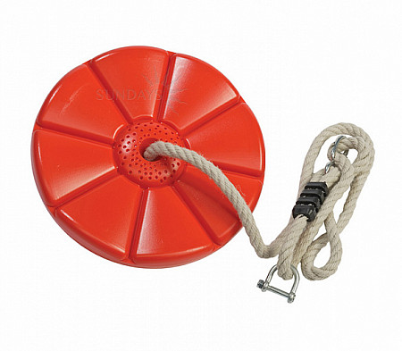 На картинке изображен Круглые качели-тарзанка Little Panda HDPE red Круглые качели-тарзанка Little Panda HDPE red