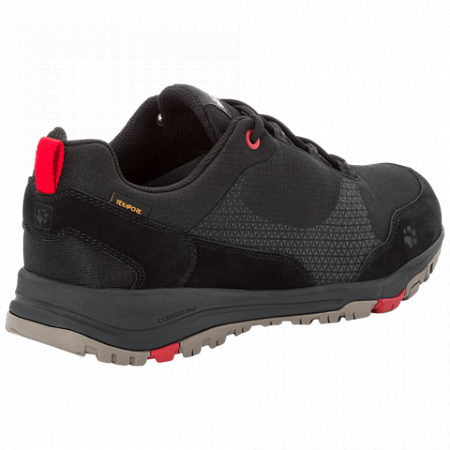 Полуботинки мужские Jack Wolfskin Activate Xt Texapore Low M black / red