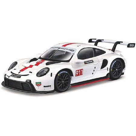 Машинка Bburago 1:43 Porsche 911 RSR (18-38302) white