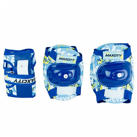 Комплект защиты для роликовых коньков Maxcity Teddy blue