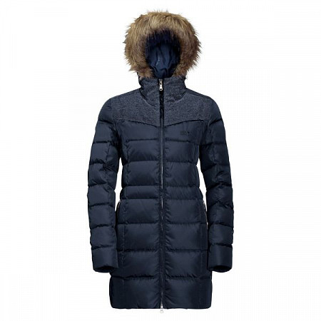 Пальто женское Jack Wolfskin Baffin Island Coat dark Blue