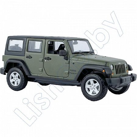 Машинка Maisto 1:24 Jeep Wrangler (31268) flat green