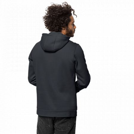 На картинке изображен Пуловер мужский Jack Wolfskin Winter Logo Hoody M phantom Пуловер мужский Jack Wolfskin Winter Logo Hoody M phantom