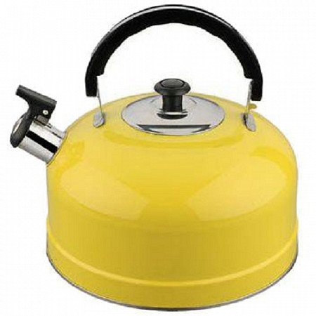 Чайник со свистком 2,5 л (из нержавеющей стали) жёлтый Irit IRH-418