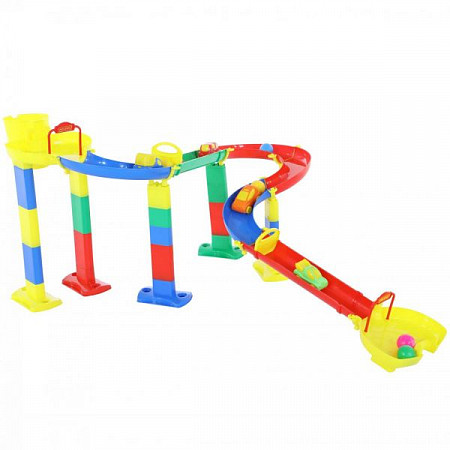 На картинке изображен Горка для шариков вертушки Полесье набор №3 52902 Горка для шариков вертушки Полесье набор №3 52902