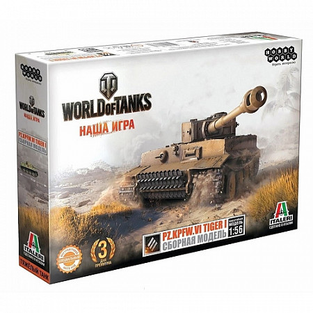 Настольная игра Hobby World World of Tanks Pz.Kpfw.VI TIGER I Масштабная модель 1:56 Сборный танк