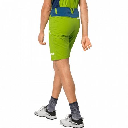 На картинке изображен Брюки мужские Jack Wolfskin Overland Shorts M spring lime Брюки мужские Jack Wolfskin Overland Shorts M spring lime