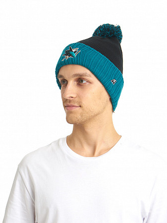 Шапка Atributika&Club NHL San Jose Sharks 59259 black/turquoise