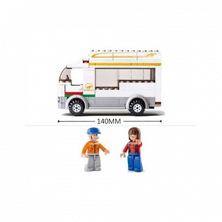 На картинке изображен Конструктор Sluban Трейлер для лошадки M38-B0559 Конструктор Sluban Трейлер для лошадки M38-B0559