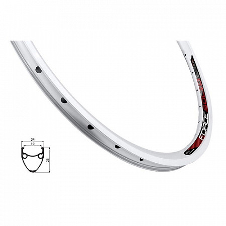 На картинке изображен Обод Force Solid 559x19 26" 702322 silver Обод Force Solid 559x19 26" 702322 silver