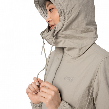 Ветрозащитная летняя куртка женская Jack Wolfskin Lakeside Jacket W dusty grey